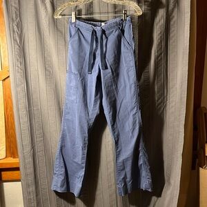Scrub Pants Spread Good Cheer, Blue, Elastic Waist, Size XXS